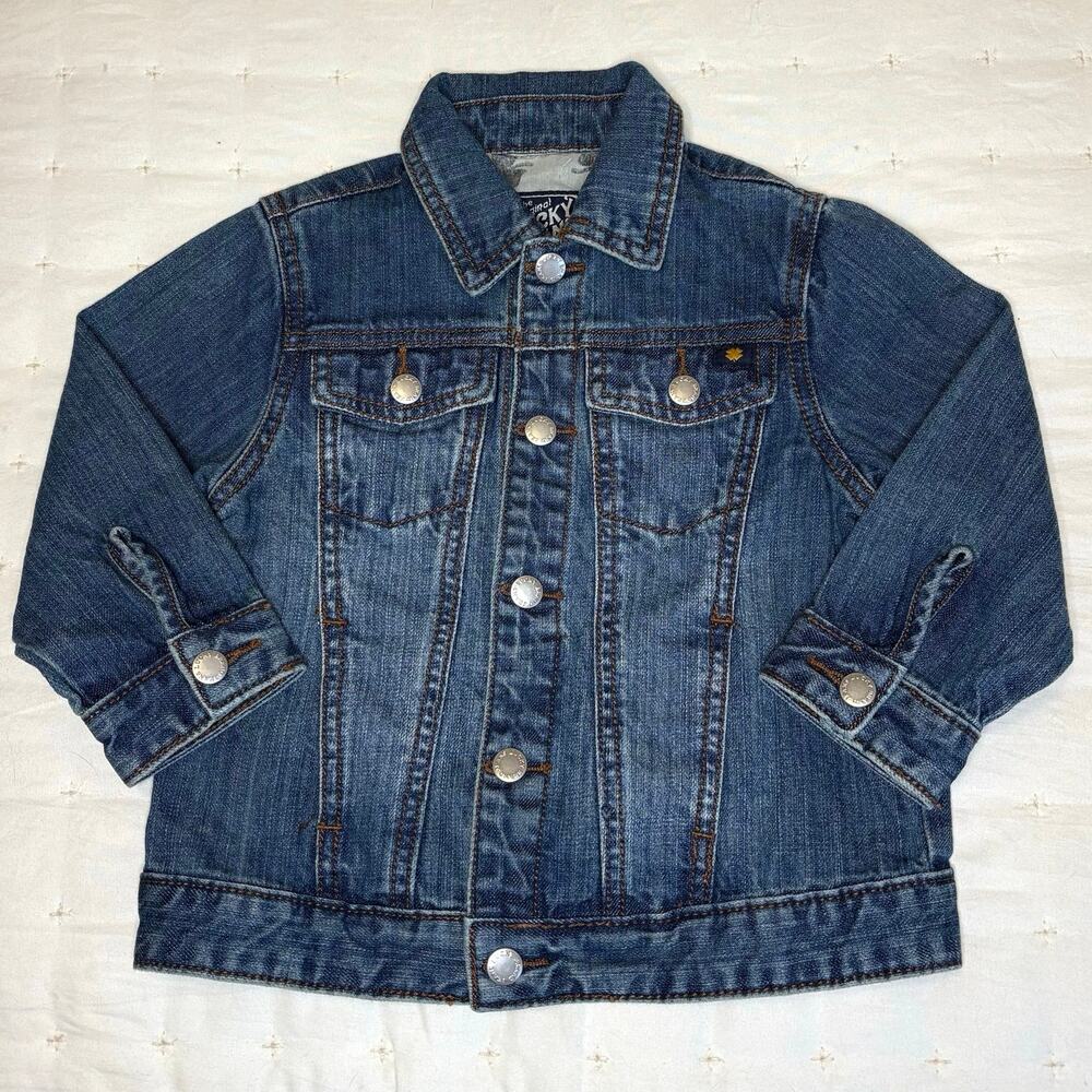 Lucky Brand Denim Jacket Girls/Boys 2T | Blue Trucker Snap Up